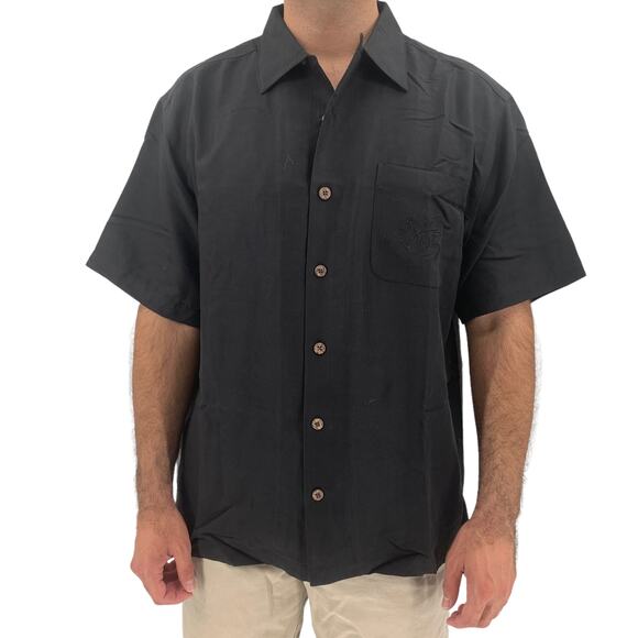 NATIVE OUTFITTERS Camp Shirt Size M New $99 Black Sailfish Boating Water Fishing - Picture 2 of 9